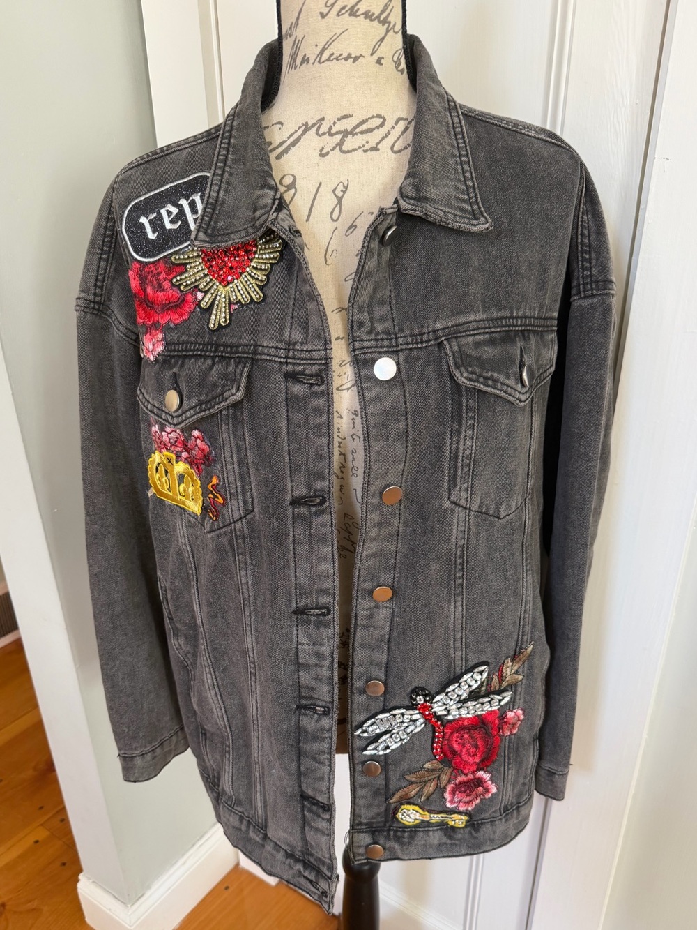 Custom Made Taylor Swift "Eras Tour" Jean Jacket. Women's Size: L.